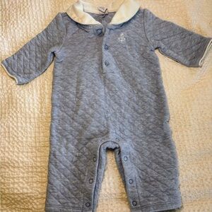 Janie and Jack Light Blue Quilted One Piece